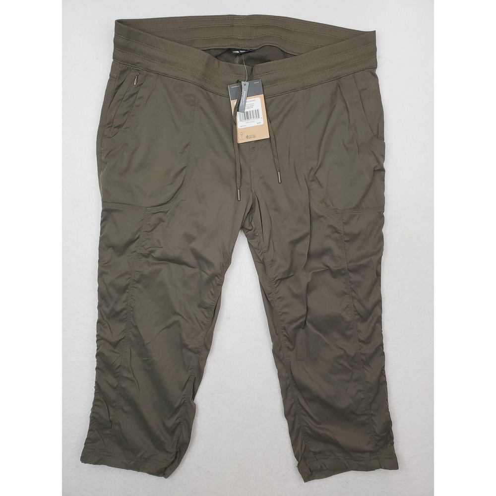 The North Face Capri Pants Womens 2XL Green Aphrodite 2.0 Elastic Waist Hiking